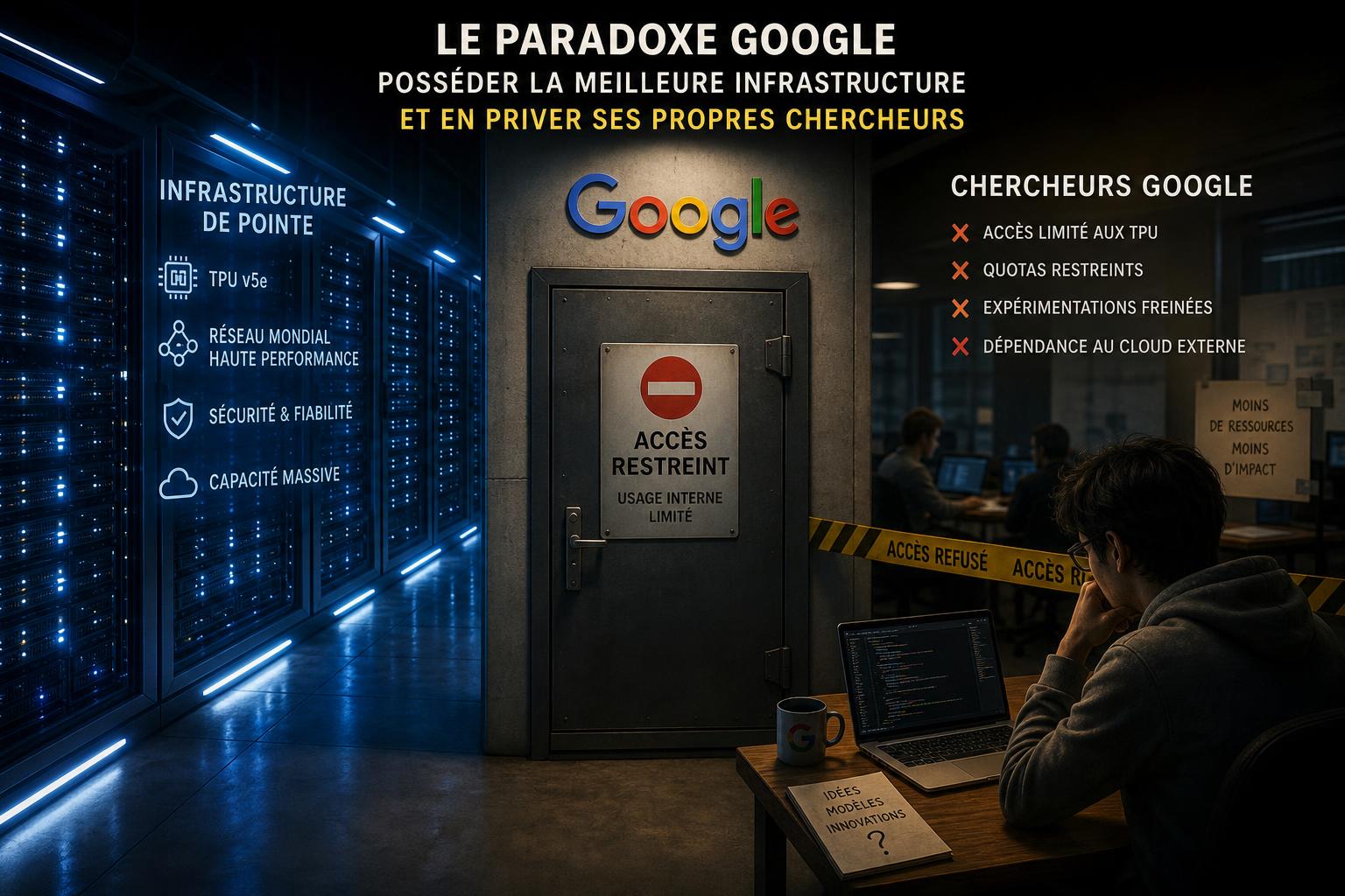 Le paradoxe Google : posséder la meilleure infrastructure et en priver ses propres chercheurs