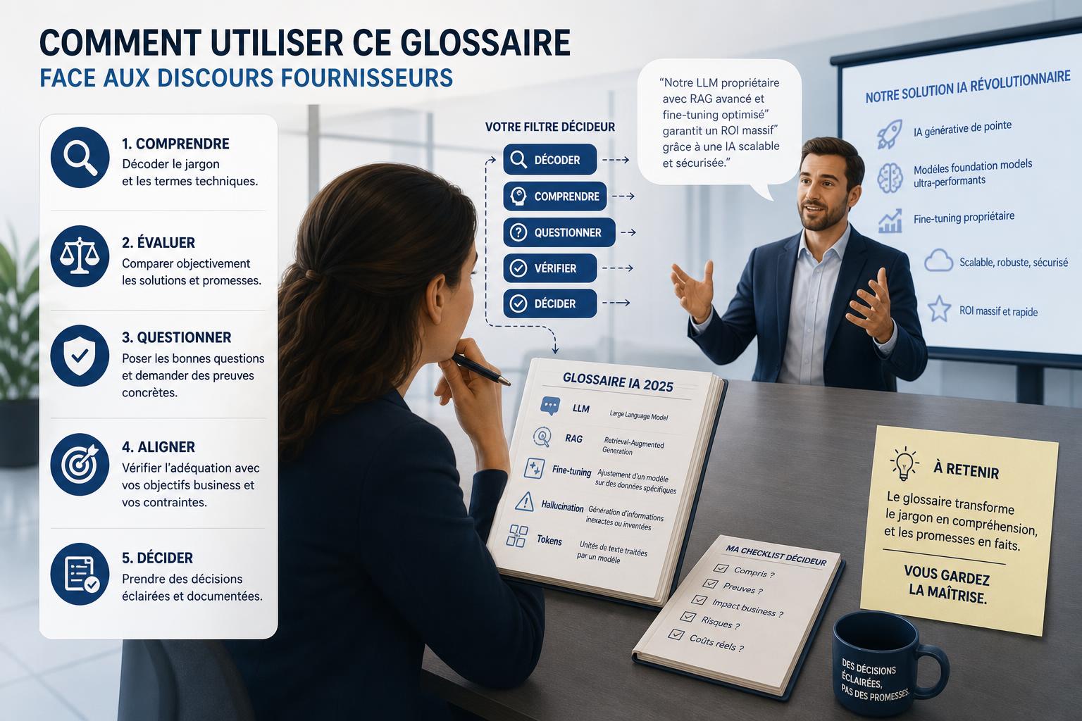 Comment utiliser ce glossaire face aux discours fournisseurs