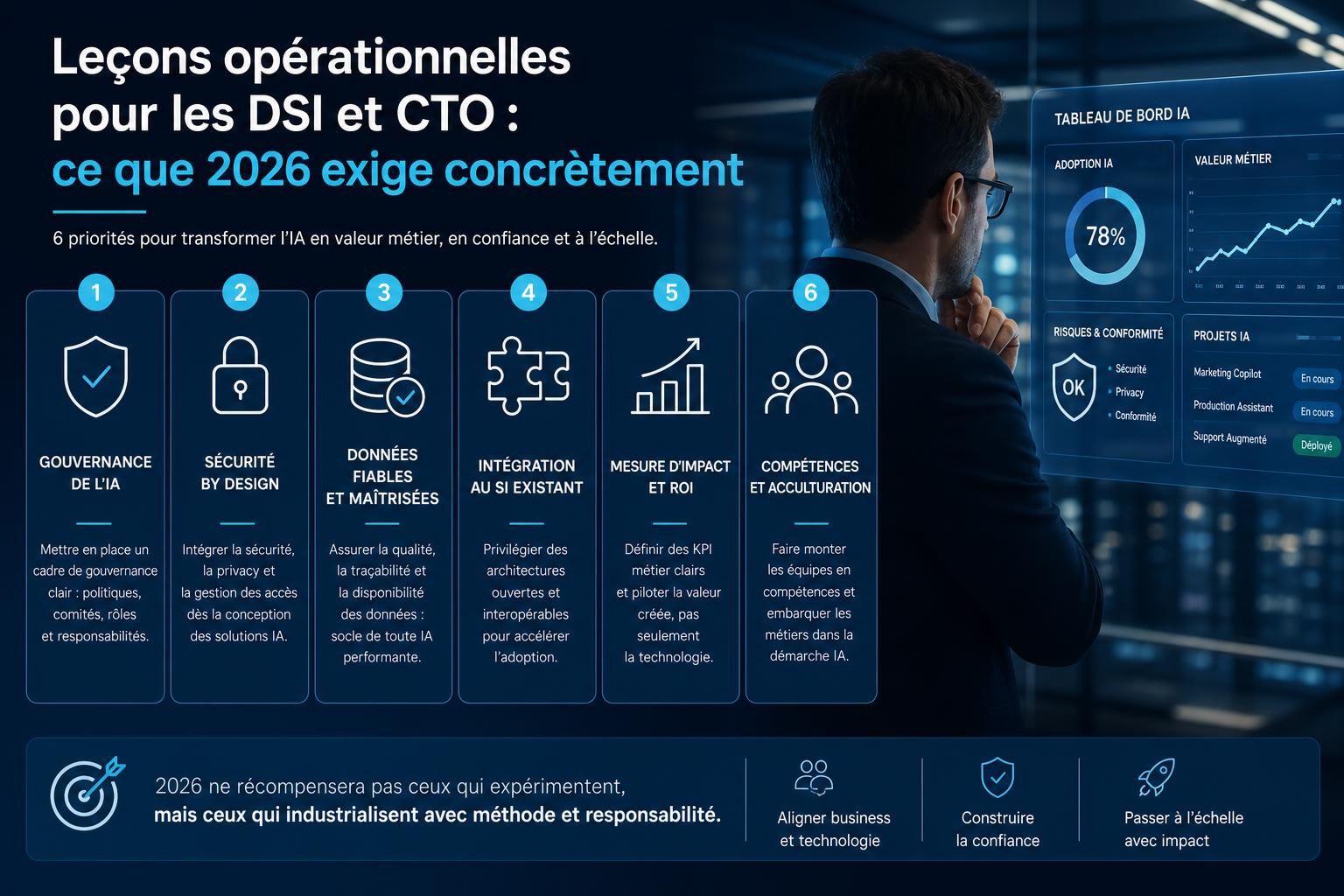 Leçons opérationnelles pour les DSI et CTO : ce que 2026 exige concrètement