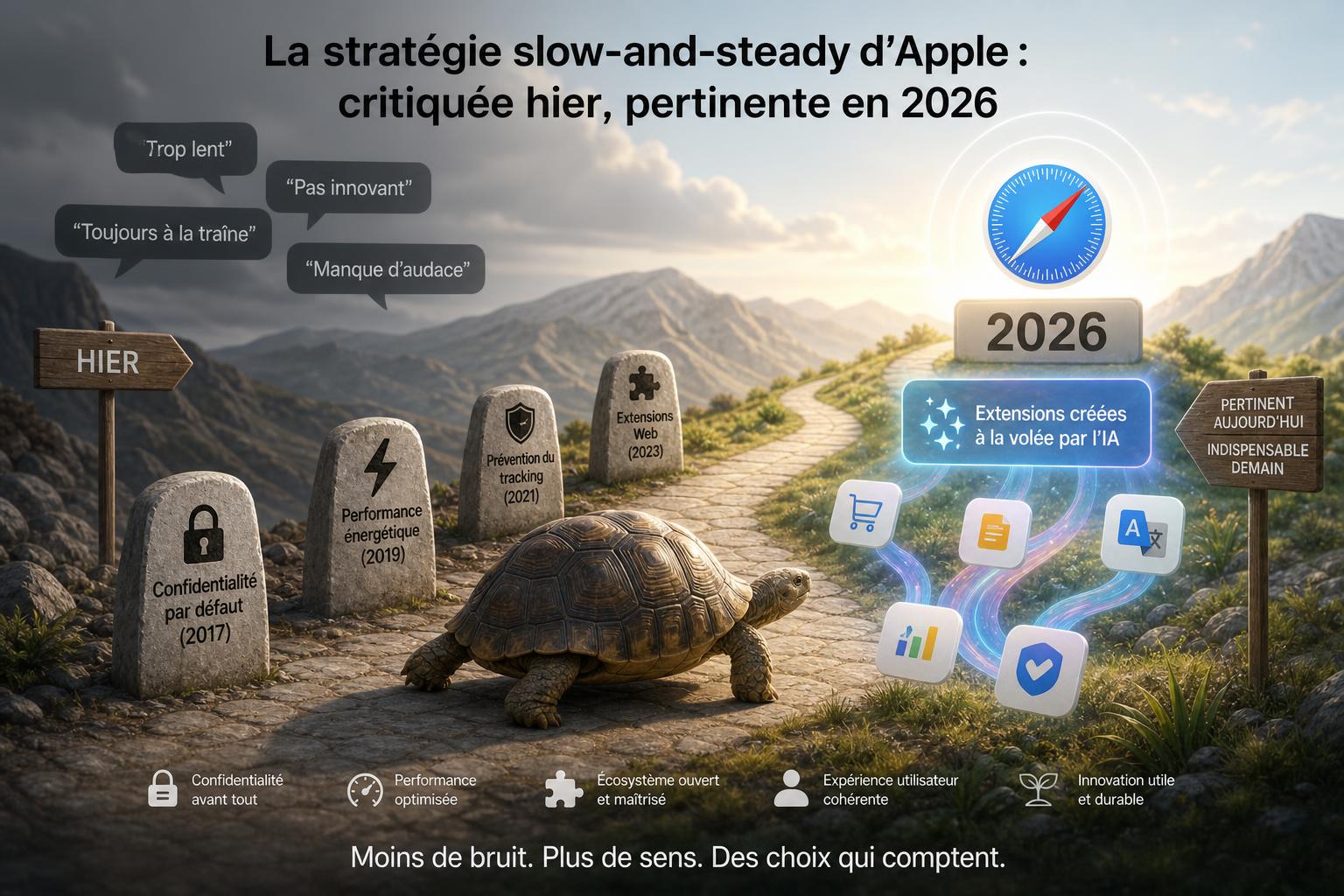 La stratégie slow-and-steady dApple : critiquée hier, pertinente en 2026