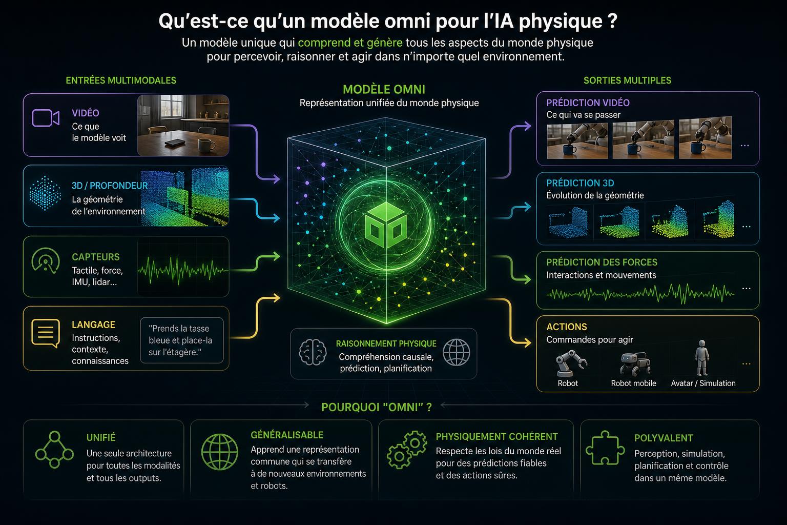 Quest-ce quun modèle omni pour lIA physique ?