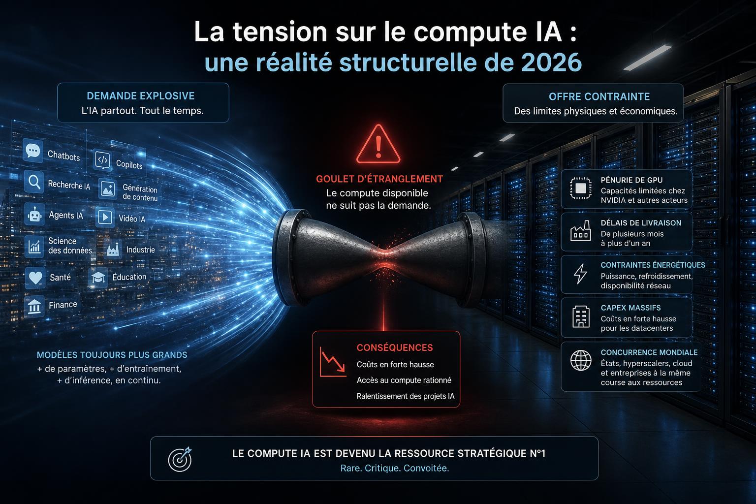 La tension sur le compute IA : une réalité structurelle de 2026