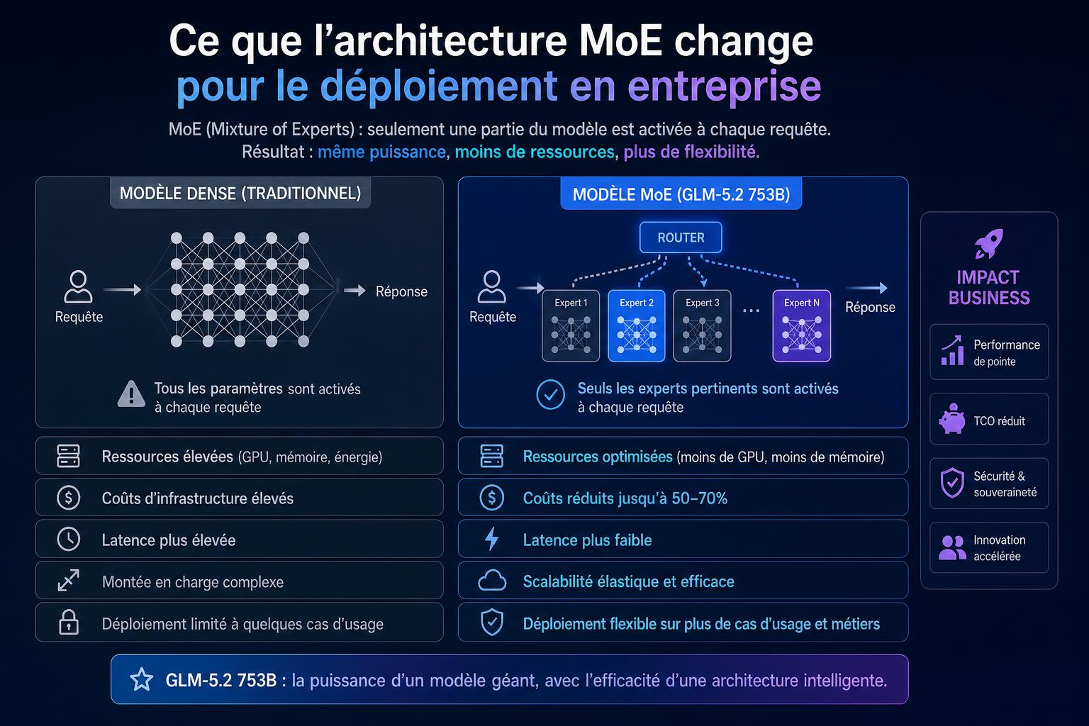 Ce que larchitecture MoE change pour le déploiement en entreprise
