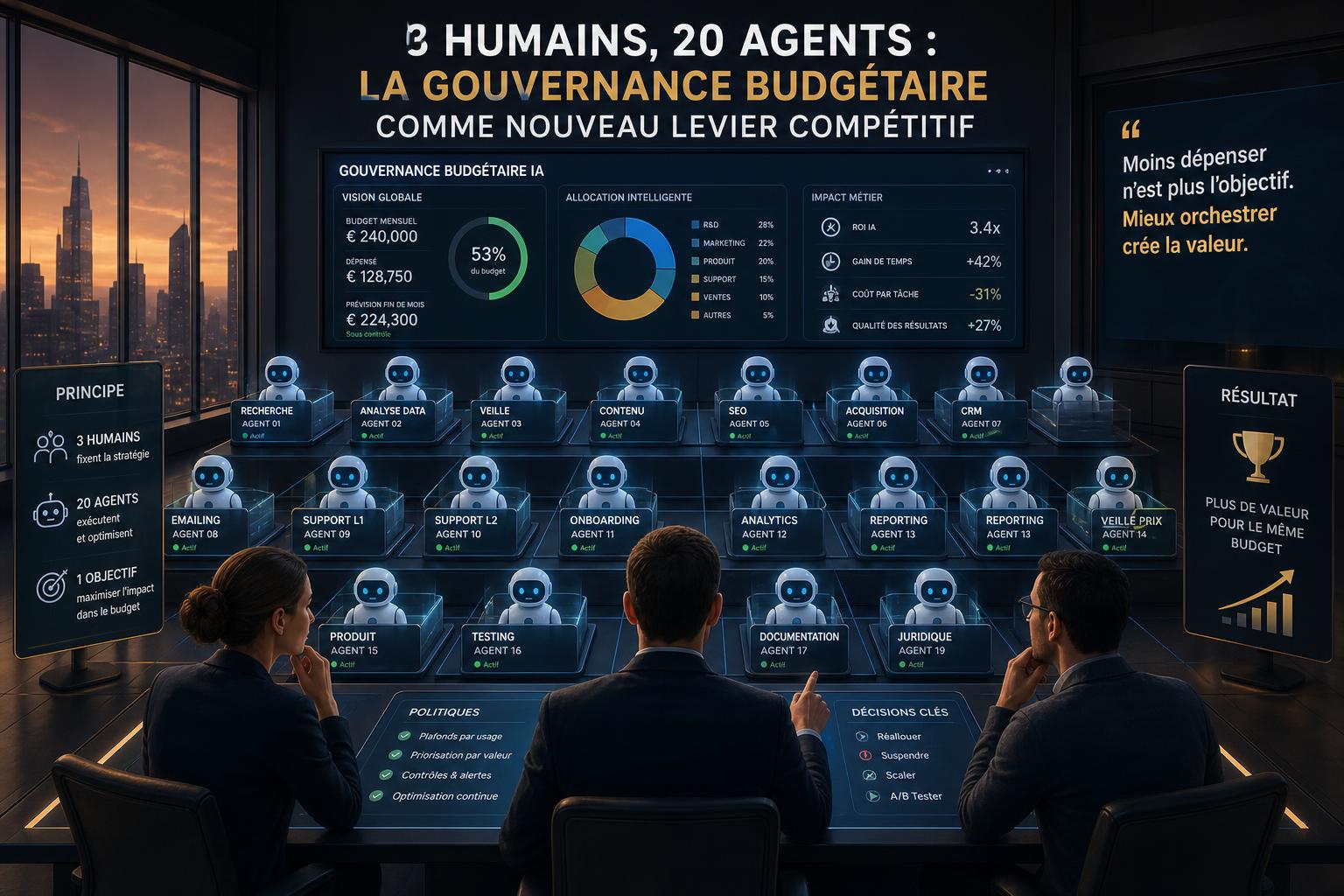 3 humains, 20 agents : la gouvernance budgétaire comme nouveau levier compétitif