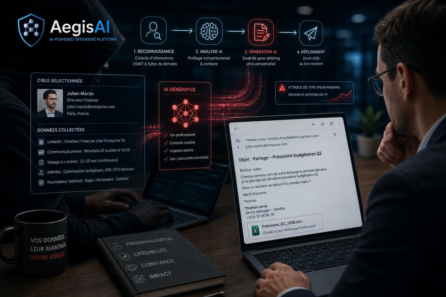 AegisAI et la montée du spear phishing piloté par IA