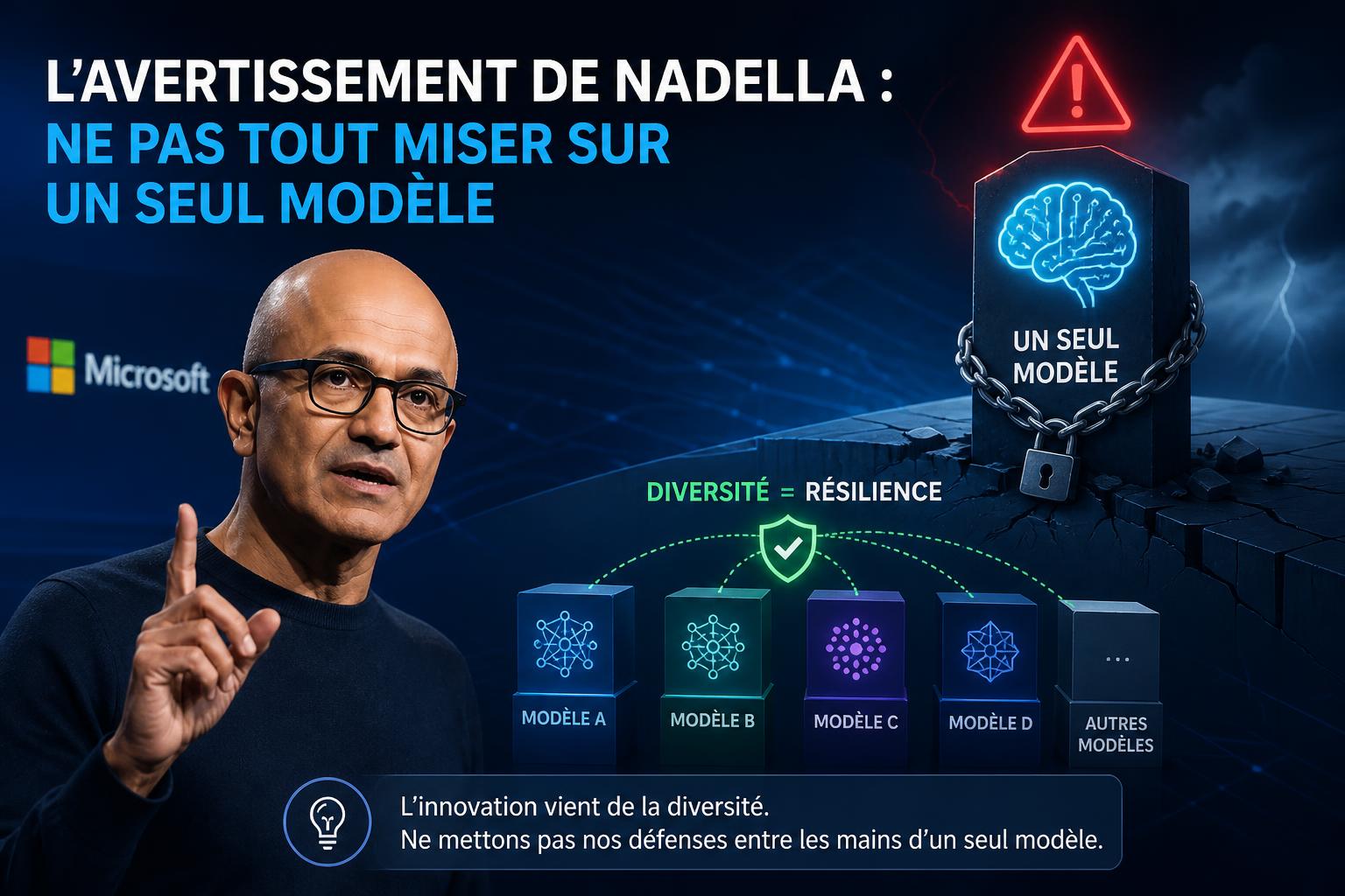 Lavertissement de Nadella : ne pas tout miser sur un seul modèle