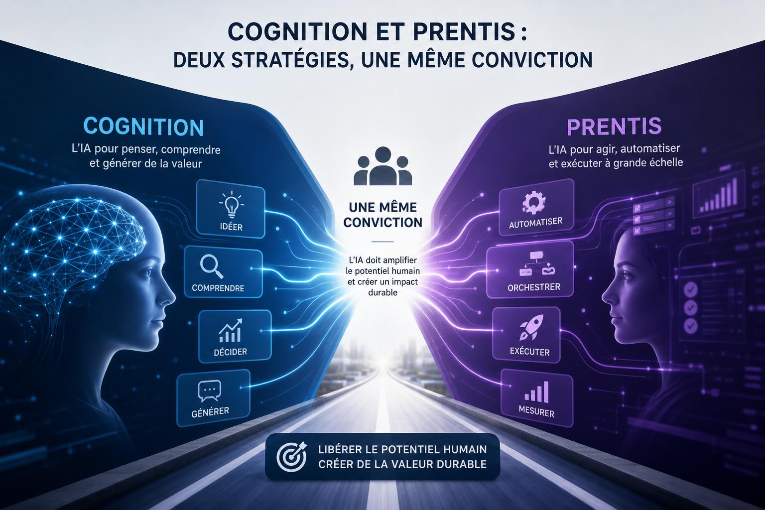 Cognition et Prentis : deux stratégies, une même conviction