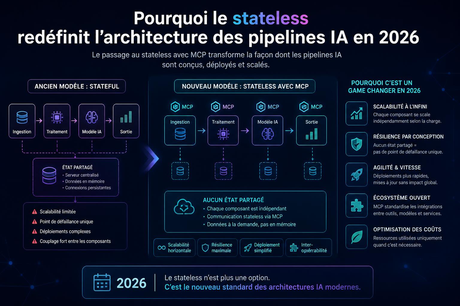 Pourquoi le stateless redéfinit larchitecture des pipelines IA en 2026