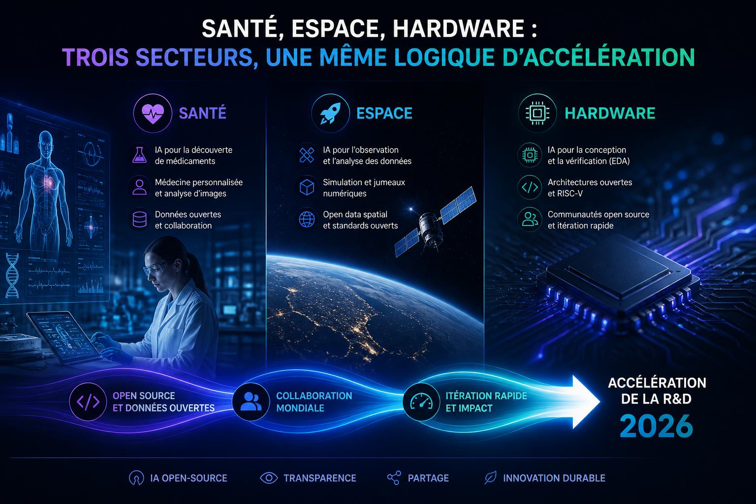 Santé, espace, hardware : trois secteurs, une même logique daccélération