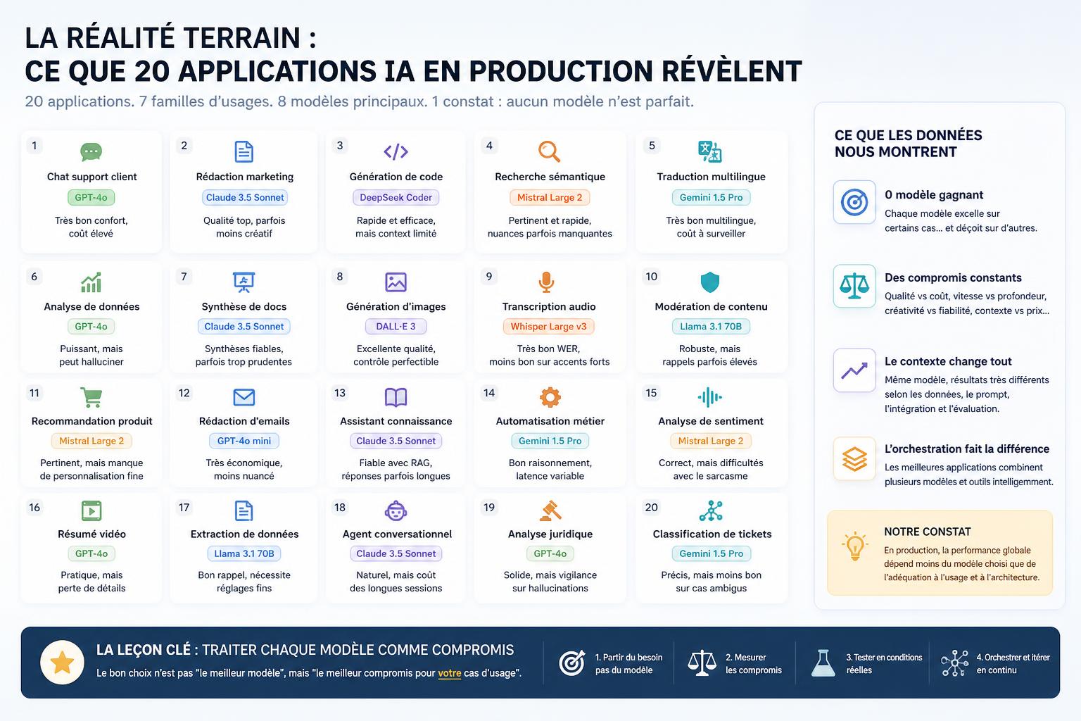 La réalité terrain : ce que 20 applications IA en production révèlent