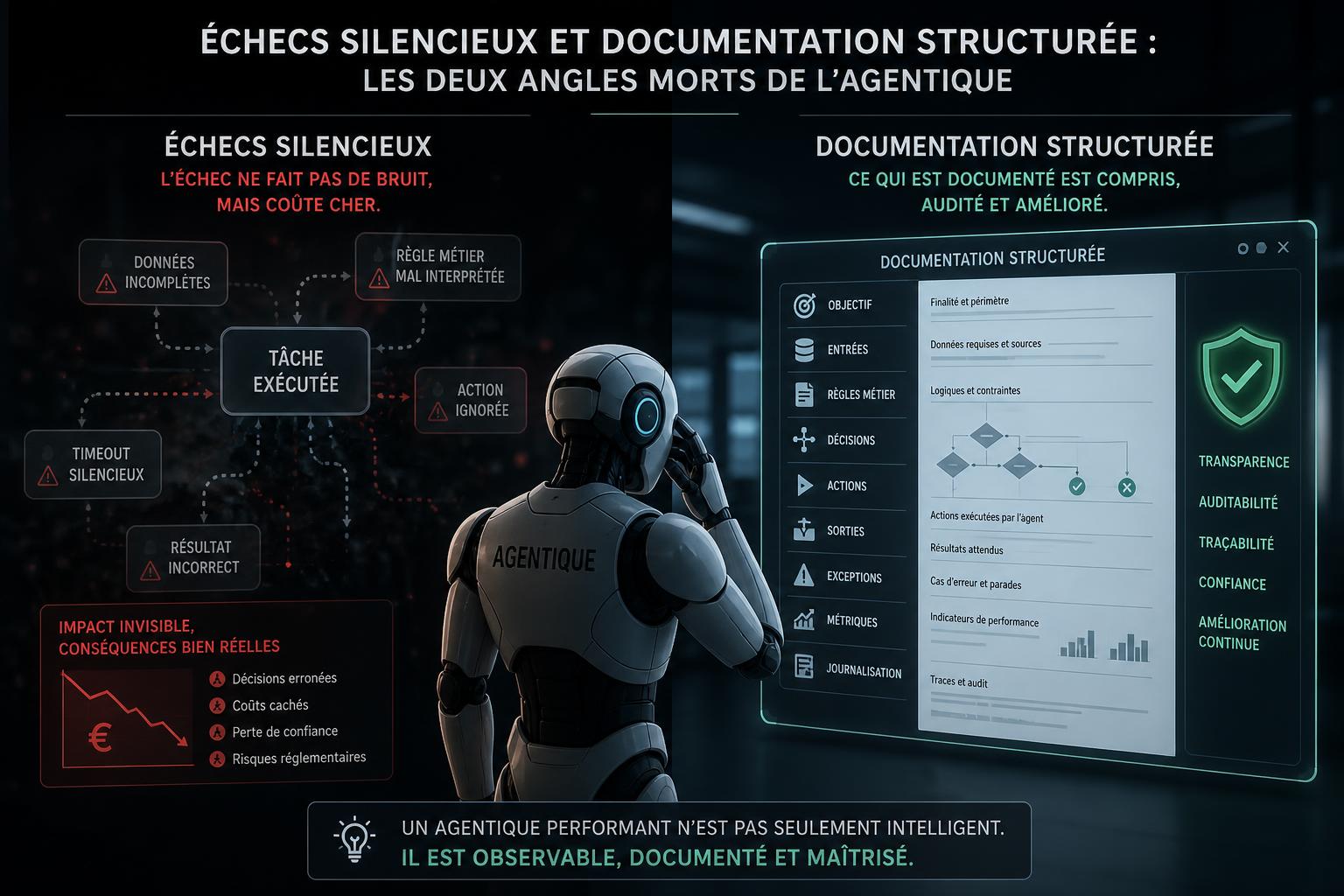 Échecs silencieux et documentation structurée : les deux angles morts de lagentique