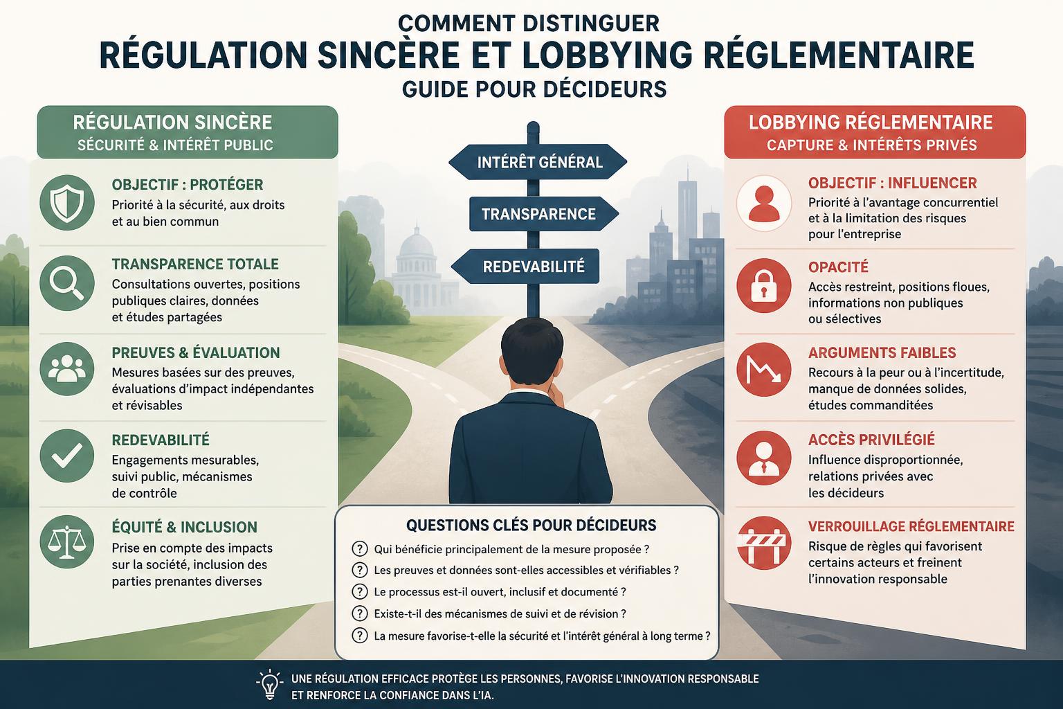 Comment distinguer régulation sincère et lobbying réglementaire : guide pour décideurs