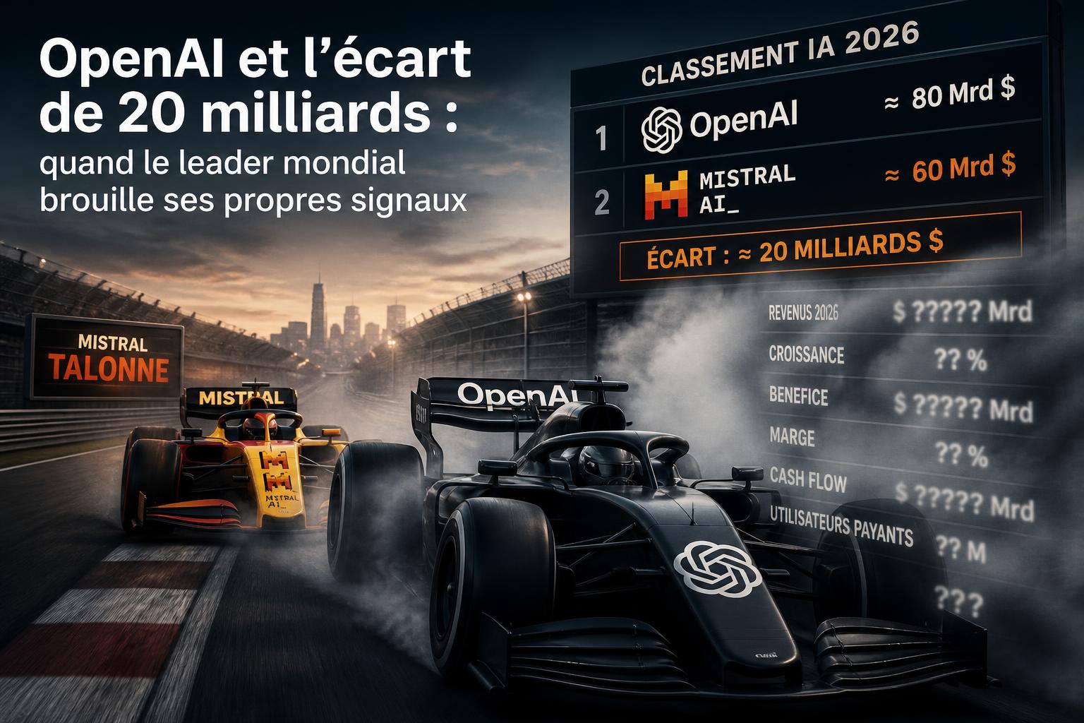 OpenAI et lécart de 20 milliards : quand le leader mondial brouille ses propres signaux