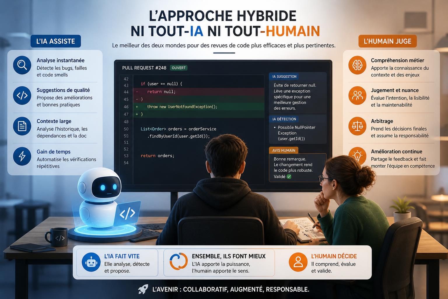 Lapproche hybride : ni tout-IA ni tout-humain