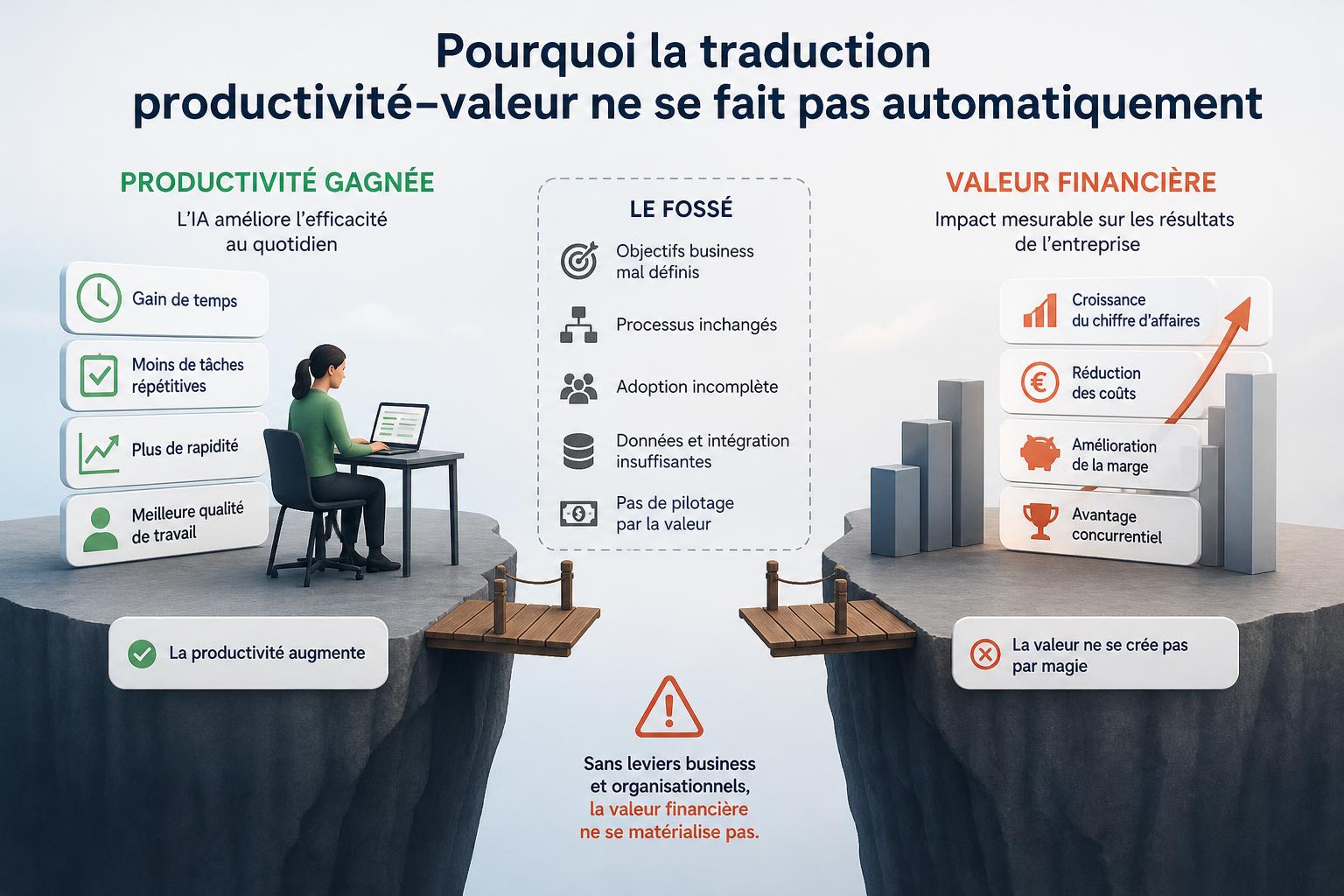Pourquoi la traduction productivité-valeur ne se fait pas automatiquement