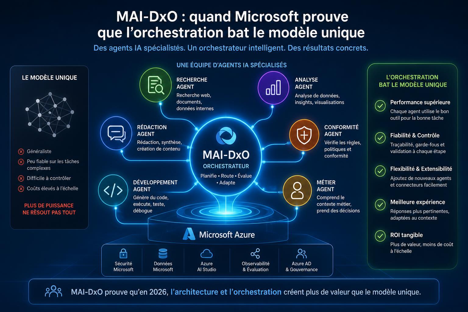 MAI-DxO : quand Microsoft prouve que lorchestration bat le modèle unique